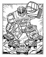 A coloring page of power rangers